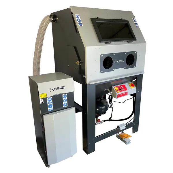 Sandblåsekabinett med trykklokke, 1200 l.