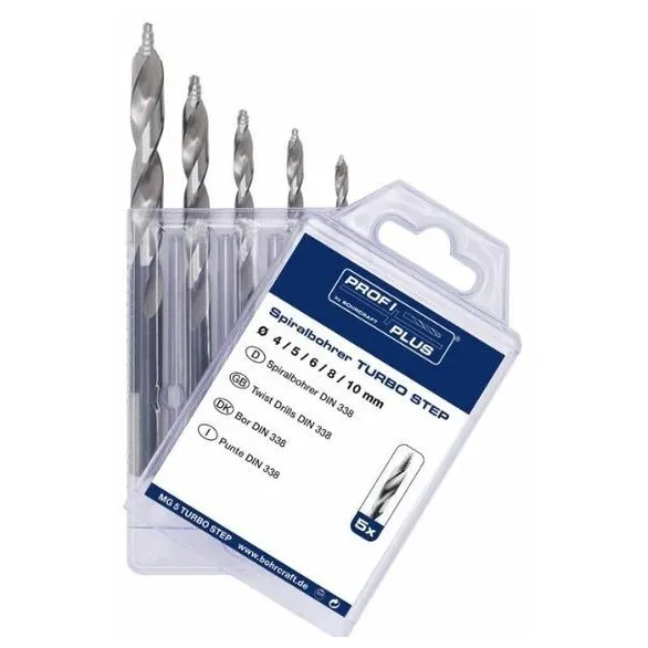 Borsett med trappespiss, 4-10 mm.