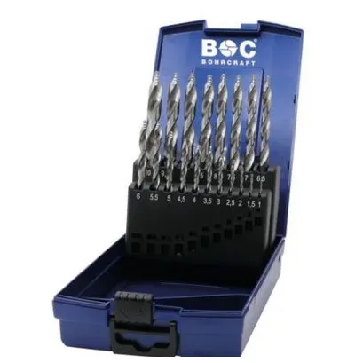 Borsett med trappespiss, 1-10 mm.