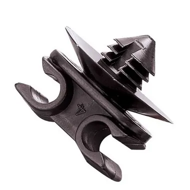 Dobbel klips for 3/16" bremserør, 5-pakk