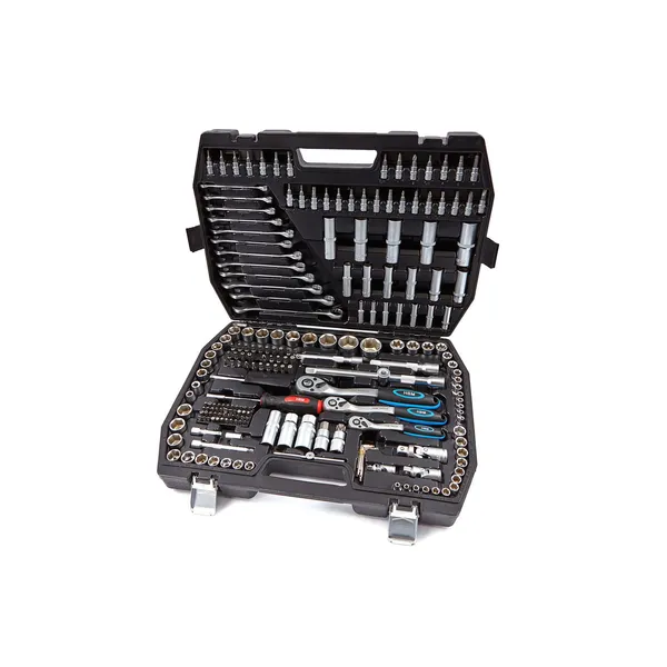 Verktøysett, tommestørrelser 216 deler