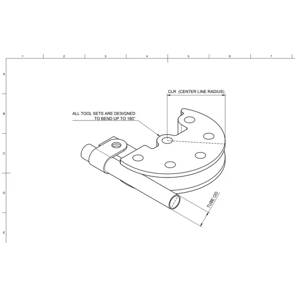 Bøyematrise for Modell 3 rørbøyer - 38mm rørdiameter