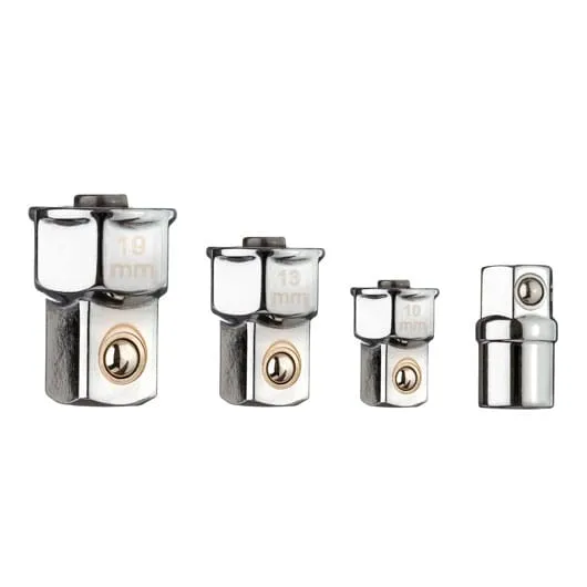 Gedore skrallenøkkelsett med pipeadaptere, 16 deler