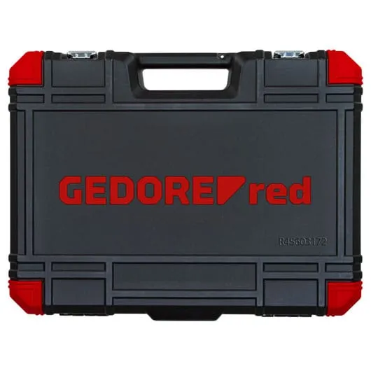 Gedore pipesett 1/4" + 3/8" + 1/2", 172 deler