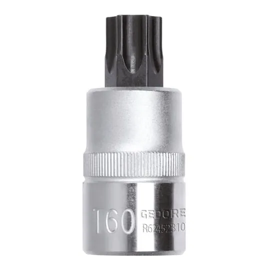 Gedore bitspipe 1/2" for innvendig torx, kort