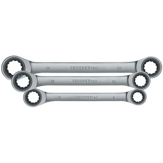 Gedore skrallenøkler - sett 6 stk.
