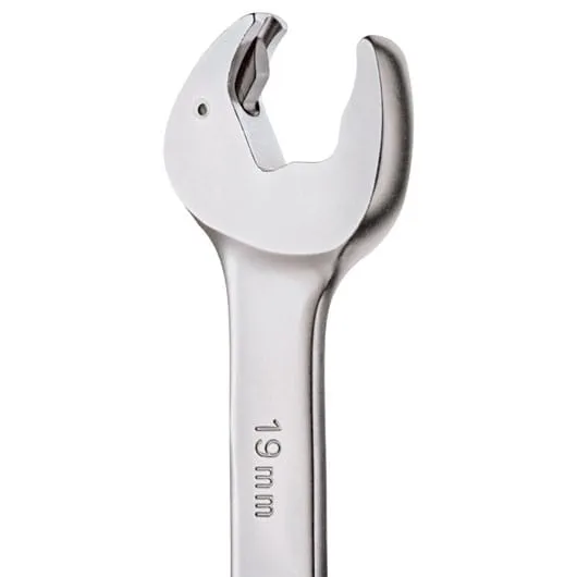 Gedore kombinasjonsnøkler med åpen ring og skrallefunksjon, 10 stk.