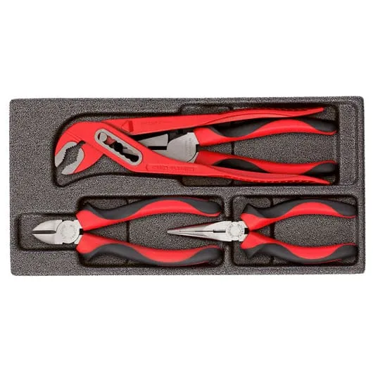 Gedore tangsett i skuminnlegg, 4 stk.