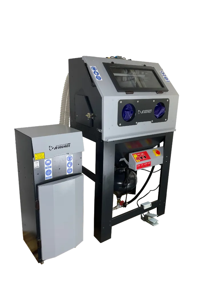 Sandblåsekabinett med trykklokke, 350 l.