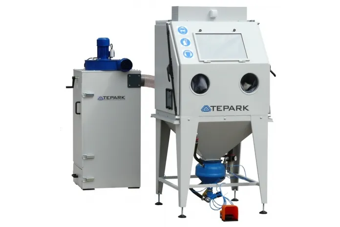 Sandblåsekabinetter med trykkblåser