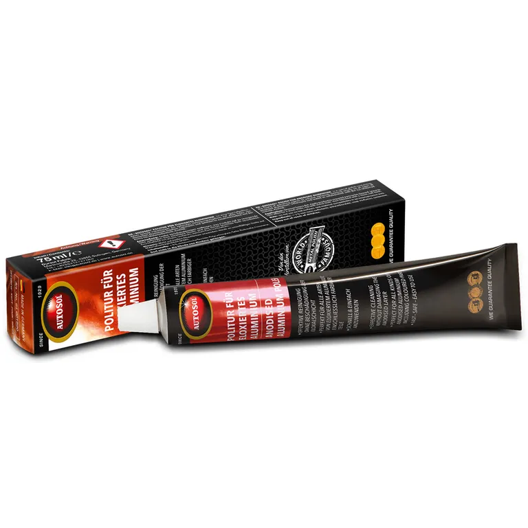 Autosol polish for anodisert aluminium, tube 75 ml. 