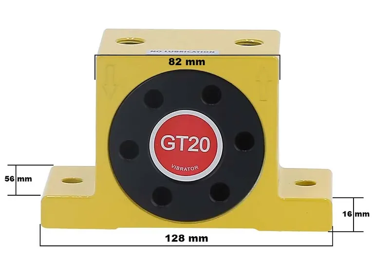 Vibrator for sandblåsekabinetter og trykkblåsere