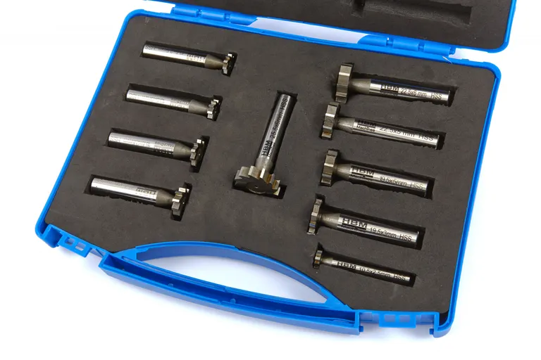 HBM 10-delers HSS M-2 T-spor fresesett