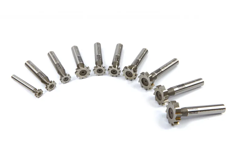 HBM 10-delers HSS M-2 T-spor fresesett