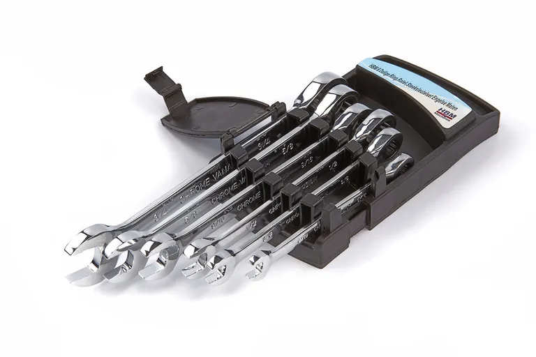 Skrallenøkkelsett, tommer 6 deler