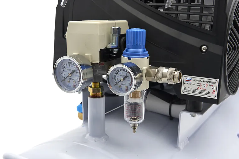 Stillegående kompressor, 5,5hk/150 l. 1-fas