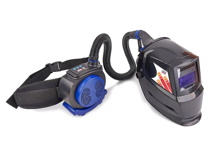 Automatisk sveisehjelm med frisklufttilførsel