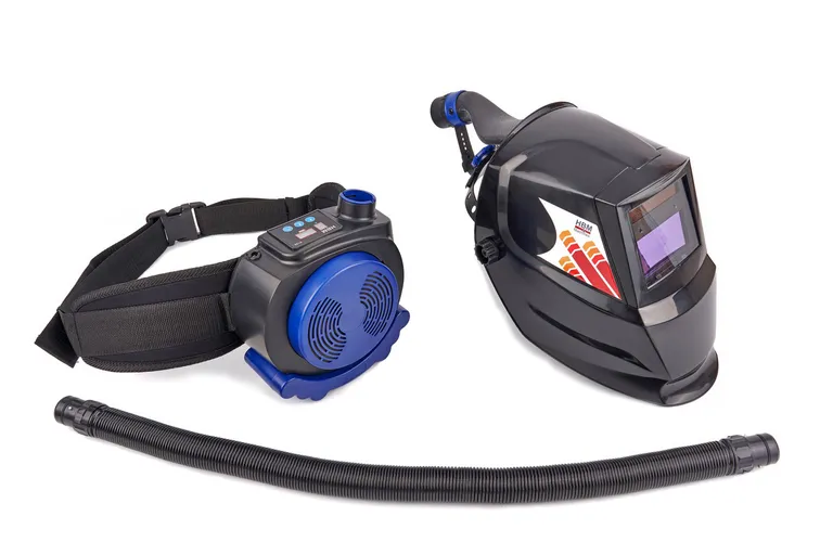 Automatisk sveisehjelm med frisklufttilførsel