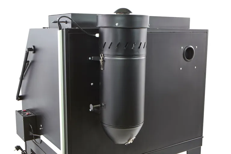 Sandblåsekabinett med avsug, 990 l. sort