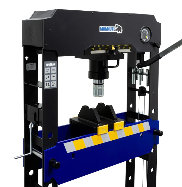 MAMMUTH verkstedpresse 50 t. lufthydraulisk