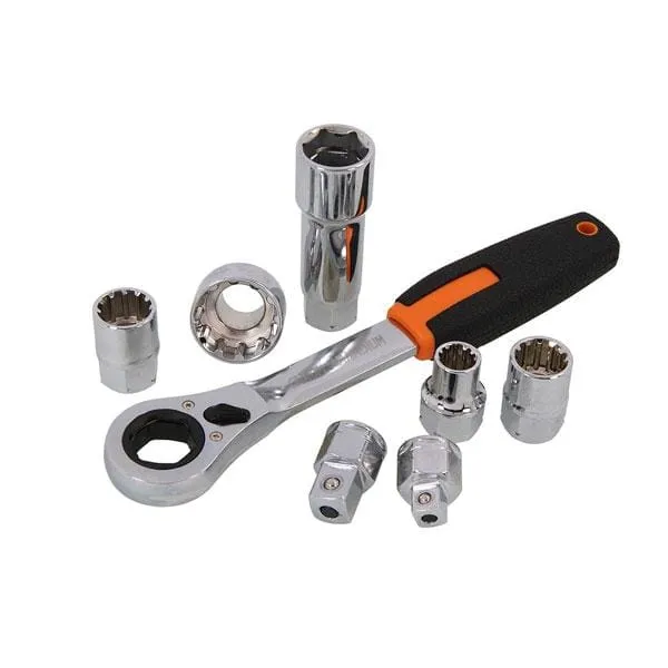 Pipesett med hull, 10-24mm