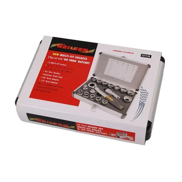 Pipesett med hull, 10-24mm